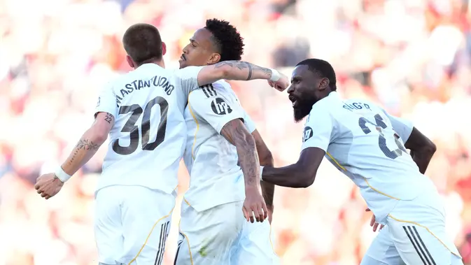 Madrid Menang 3-1 di Mallorca, Mastantuono dan Rudiger Cetak Gol
