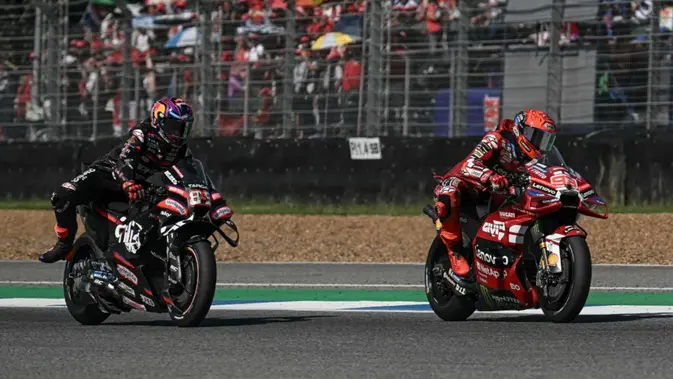 Marc Marquez Menangi Duel Sengit Melawan Jorge Martin di MotoGP Thailand