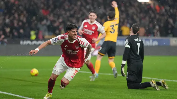 Arsenal Ditahan Wolves 2-2, Hincapie Cetak Gol ke-56