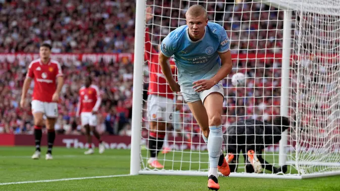 Haaland Pecahkan Derby Manchester, City Tundukkan United di Etihad