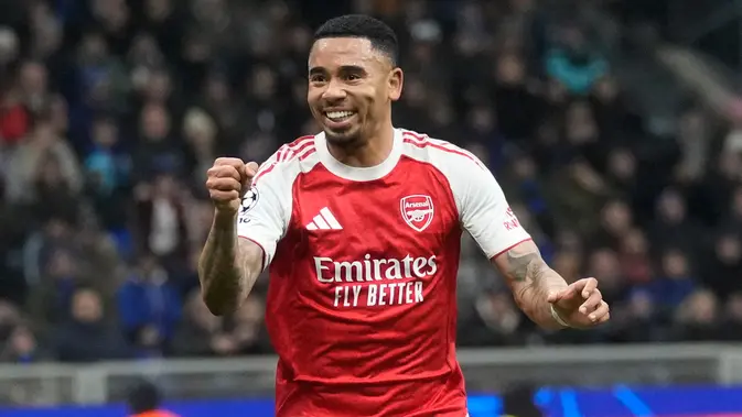 Skor Akhir Inter 0-2 Arsenal: Gabriel Jesus Cetak Gol Penentu