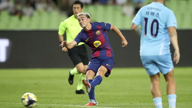 Gavi Cetak Gol di Laga Persahabatan Barcelona vs Daegu FC
