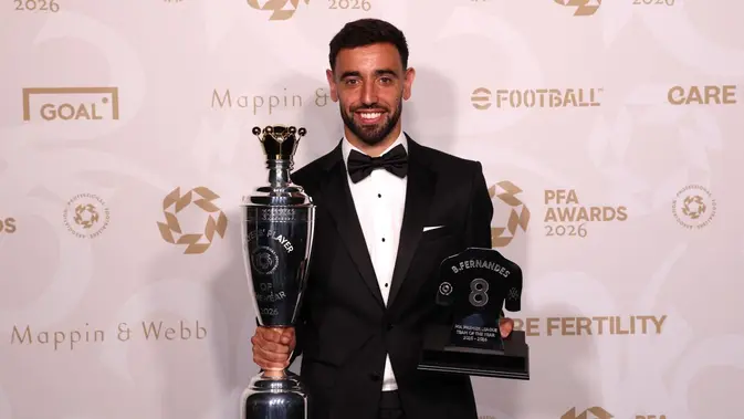 Bruno Fernandes Dinobatkan Pemain Terbaik PFA Awards 2026
