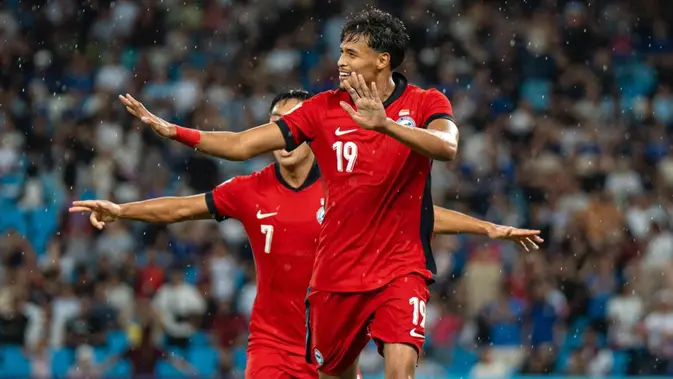 Ilhan Fandi Cetak Gol Kemenangan, Singapura Taklukkan Kamboja 2-1