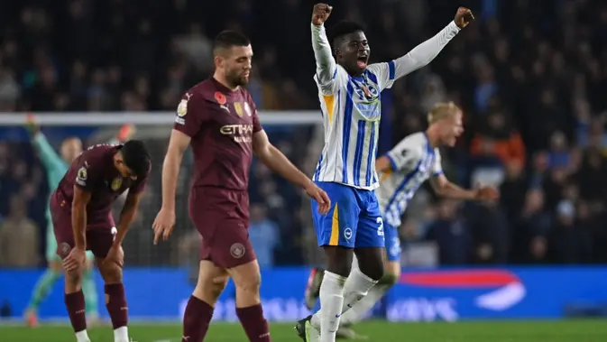 Brighton Kejutkan Manchester City 2-1 di Stadion American Express
