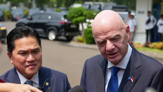 Erick Thohir dan Gianni Infantino Bahas Lonjakan Statistik Sepak Bola Nasional