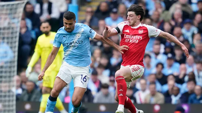 Rodri dan Rice Tampil Dominan, City vs Arsenal Tanpa Pemenang