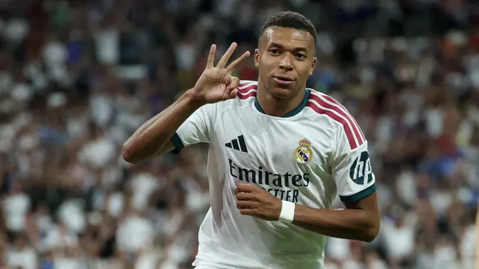 Mbappe Hattrick, Real Madrid Taklukkan Real Sociedad