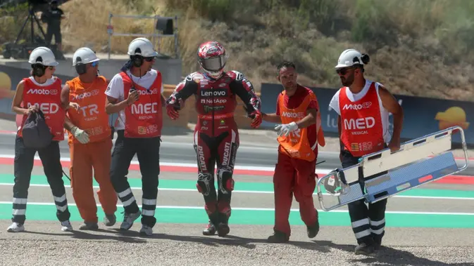 Bagnaia Selamat dari Kecelakaan di MotoGP Aragon 2026