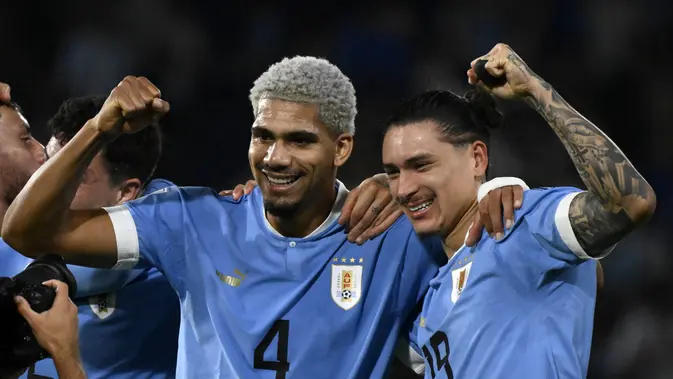 Araujo dan Nunez Bawa Uruguay Tumbangkan Argentina 2-0 di La Bombonera