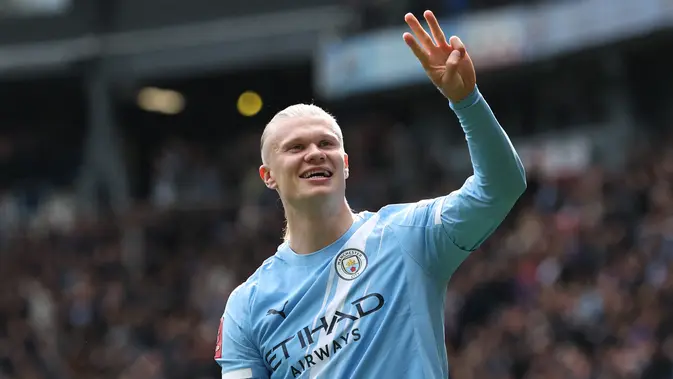 Haaland Hat-trick Hancurkan Liverpool, City Melaju ke Semifinal Piala FA