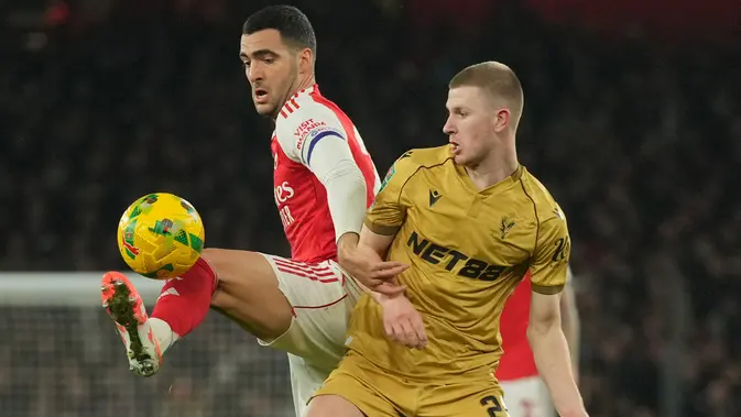 Arsenal Tumbangkan Crystal Palace di Carabao Cup, Duel Merino vs Wharton Jadi Sorotan