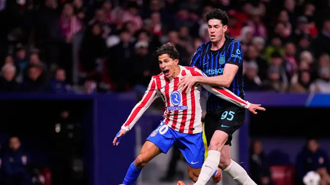 Duel Giuliano Simeone dan Bastoni Mewarnai Laga Atletico vs Inter