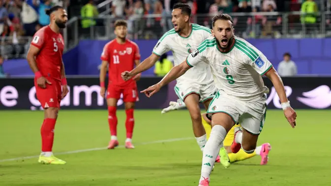 Gouiri Cetak Dua Gol, Aljazair Gasak Yordania di Piala Dunia 2026