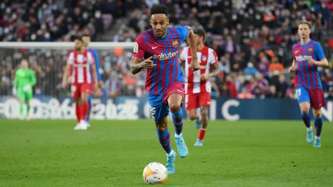 Debut Aubameyang di Camp Nou: Barcelona Hancurkan Atletico 4-2