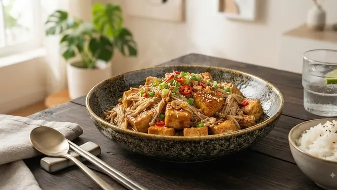 Dari Dapur Sederhana, Jamur Enoki Jadi Mimpi yang Menyentuh