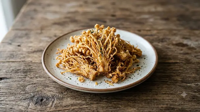 Jamur Enoki Krispi: Kisah Hangat di Balik Gorengan Tanpa MSG