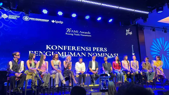 Suaranya Tetap Hangat di Konferensi Pers AMI Awards