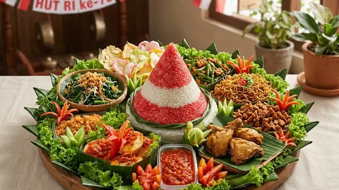 Di Dapur Sederhana, Tumpeng Merah Putih Mengisahkan Perjuangan Seorang Ibu