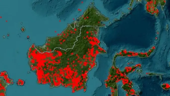 BREAKING: Titik Panas di Kalimantan Terdeteksi Satelit NASA
