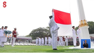 Bendera Merah Putih Berkibar di Istana Merdeka HUT ke-81 RI