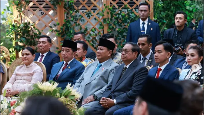Prabowo, SBY, dan Jokowi Duduk Satu Meja di Acara Silaturahmi