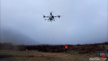 BREAKING: Kebakaran Bromo Belum Padam, Drone dan Heli Dikerahkan