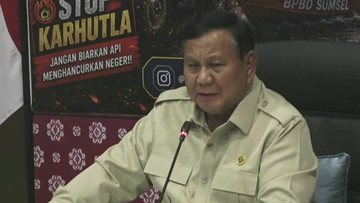 Prabowo Tiba di Palembang, Langsung Pimpin Rapat Darurat Karhutla