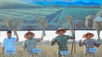 Gubernur Lampung dan Pangdam Panen Raya Dukung Swasembada