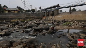 Bendung Katulampa Kering, Air Ciliwung di Titik Nol