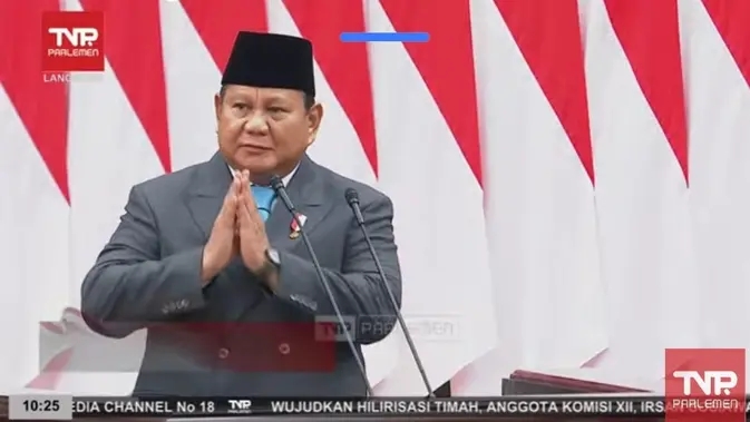 Prabowo Tebar Visi Antikemiskinan di Sidang Tahunan MPR-DPR
