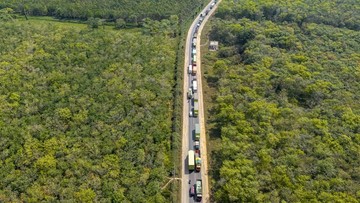 BREAKING: Jalintim Palembang-Jambi Lumpuh Dua Pekan, Ribuan Kendaraan Terjebak
