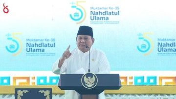 Prabowo Serukan Penghormatan terhadap Jasa Ulama di Muktamar NU
