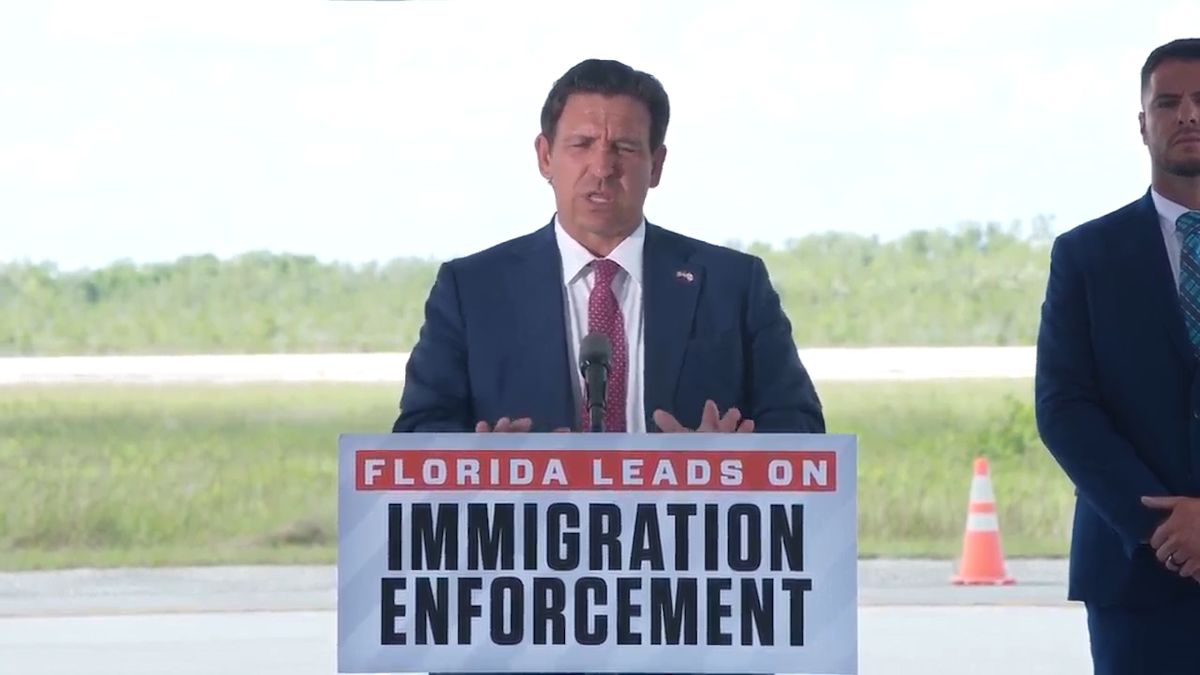 DeSantis Evades Direct Answers on Small Detainee Cages at Shuttered Everglades Facility