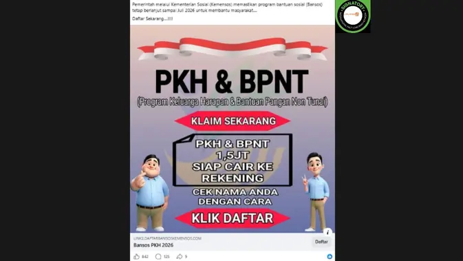 Verifikasi Klaim Tautan Cek Bansos PKH dan BPNT Rp 1,5 Juta