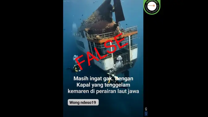 Verifikasi Klaim Tenggelamnya KM Virgo di Media Sosial