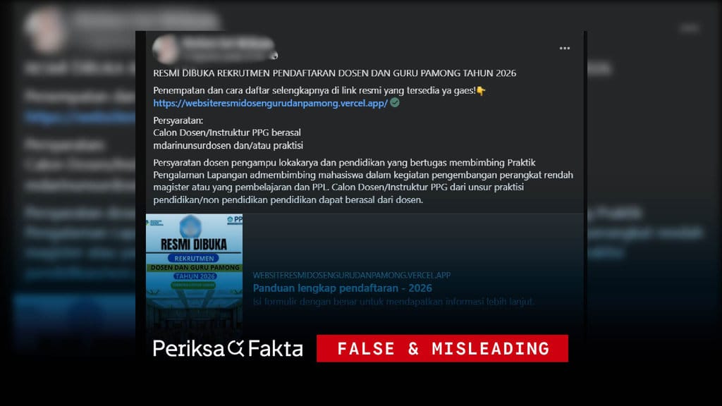 Tautan Pendaftaran Dosen dan Guru Pamong 2026 Beredar, Terverifikasi Hoaks