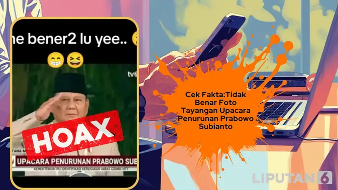 Cek Fakta: Foto Upacara Penurunan Presiden Prabowo Ternyata Hoaks