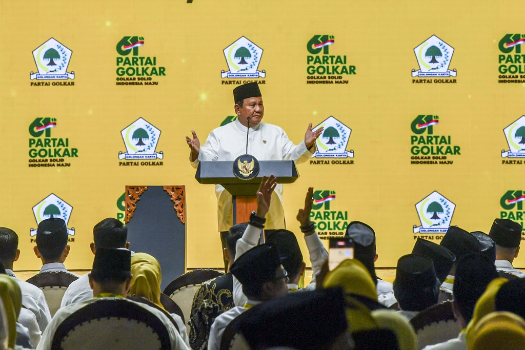 Golkar Nyatakan Prabowo Capres 2029, Cawapres Belum Ditentukan