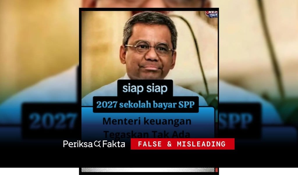 Hoaks Pernyataan Menkeu Soal SPP Sekolah Negeri 2027