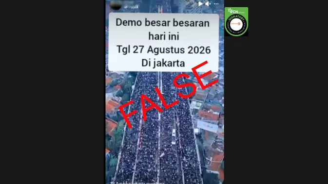 Klaim Demo Besar-besaran 27 Agustus 2026 di Jakarta Tidak Terbukti