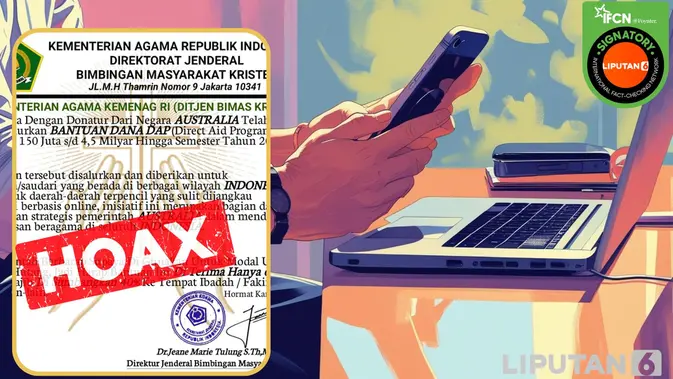 Cek Fakta: Link Pendaftaran Bantuan Dana Ditjen Bimas Kristen Beredar