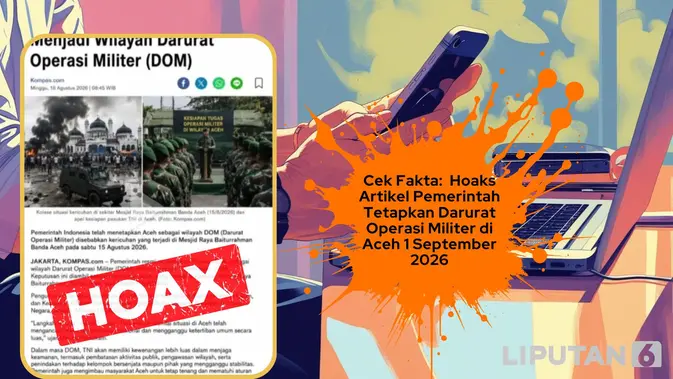 Cek Fakta Viral Pemerintah Tetapkan DOM Aceh 1 September 2026