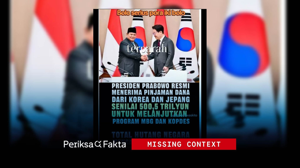 Prabowo Tidak Pinjam Dana Rp500,5 Triliun untuk MBG dan Kopdes