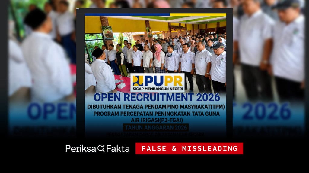 Hoaks: Tautan Pendaftaran TPM KemenPU Terbukti Penipuan