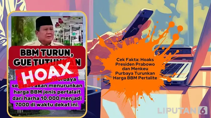 Klaim Penurunan Pertalite Rp7.000 Terverifikasi Hoaks