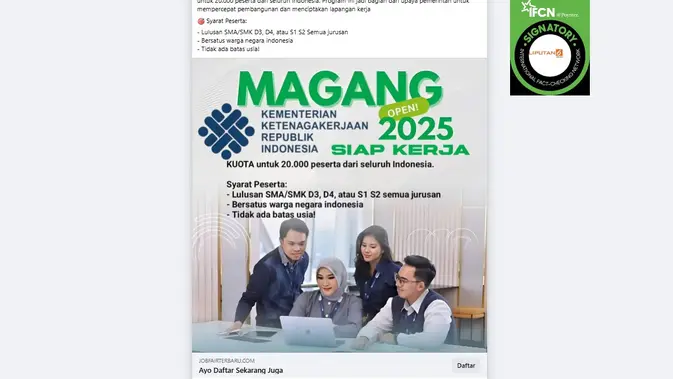 Viral Klaim Link Magang Kemnaker 2025, Benarkah Resmi?