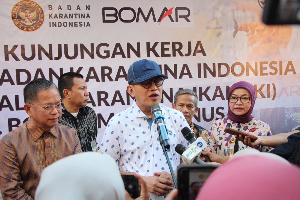 Kepala Barantin Tinjau Karantina Ekspor Udang di PT BOMAR