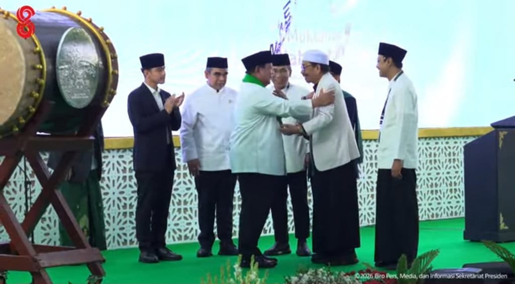 Prabowo Menagih KTA kepada Gus Yahya di Pembukaan Muktamar NU
