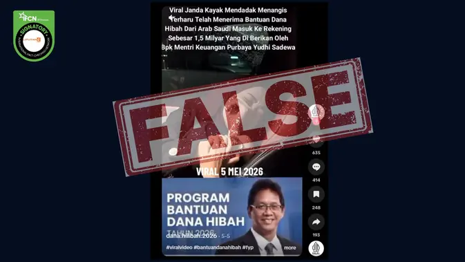 Cek Fakta: Klaim Hibah Arab Rp1,5 Miliar untuk Janda oleh Menkeu